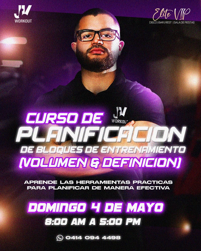 Curso de Planificación de Bloques de entrenamiento (Volumen y Definición)