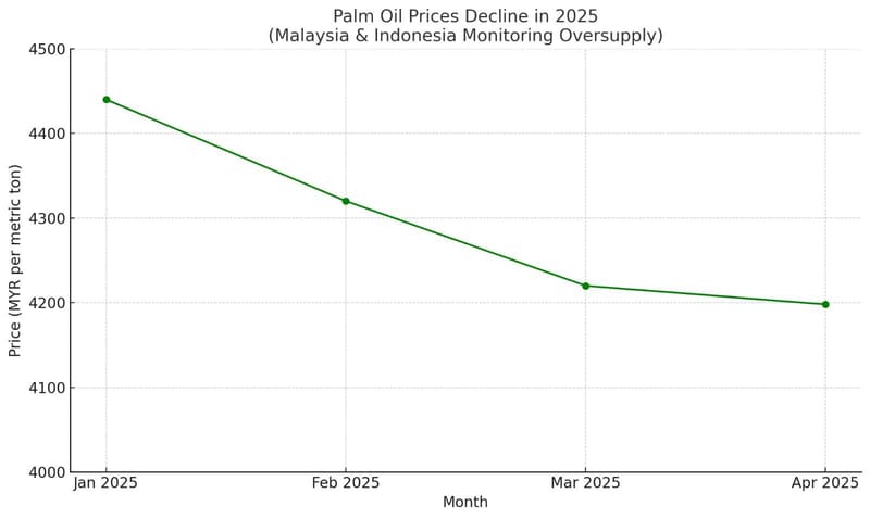 Malaysia, Indonesia Monitor Palm Oil Prices as Global Oversupply Drives 5.5% Decline