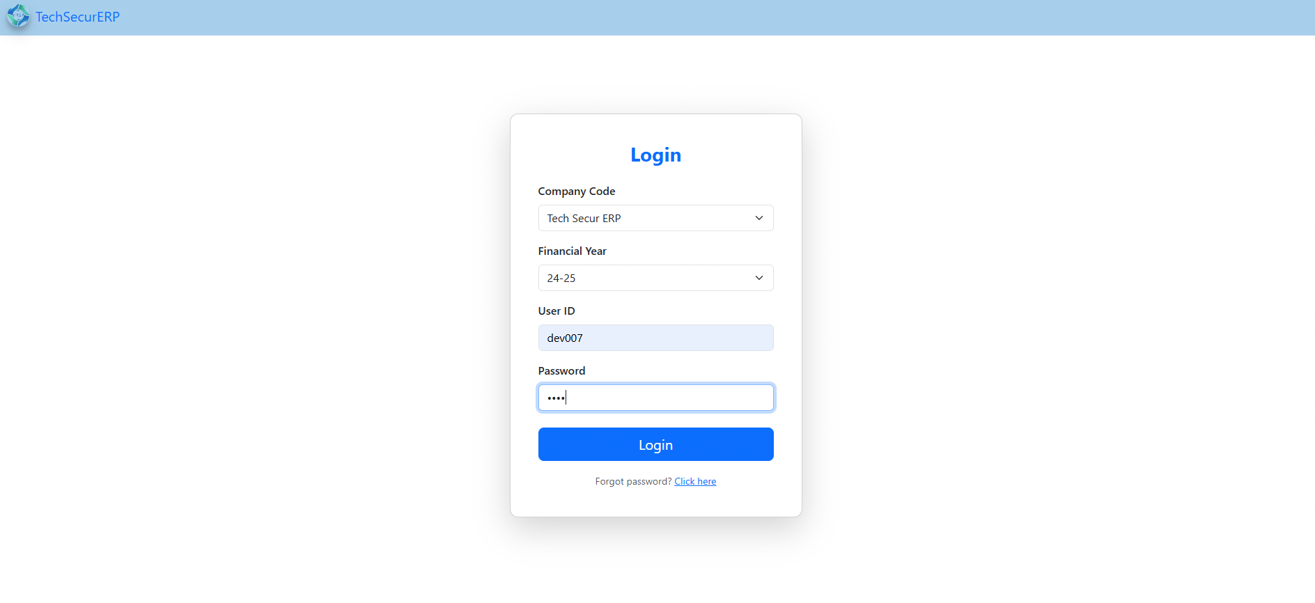 Secure Login Window