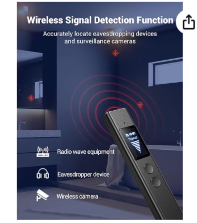 I am concerned that someone is spying on me with a wireless hidden camera. Is there anything I can do to disrupt the signal?