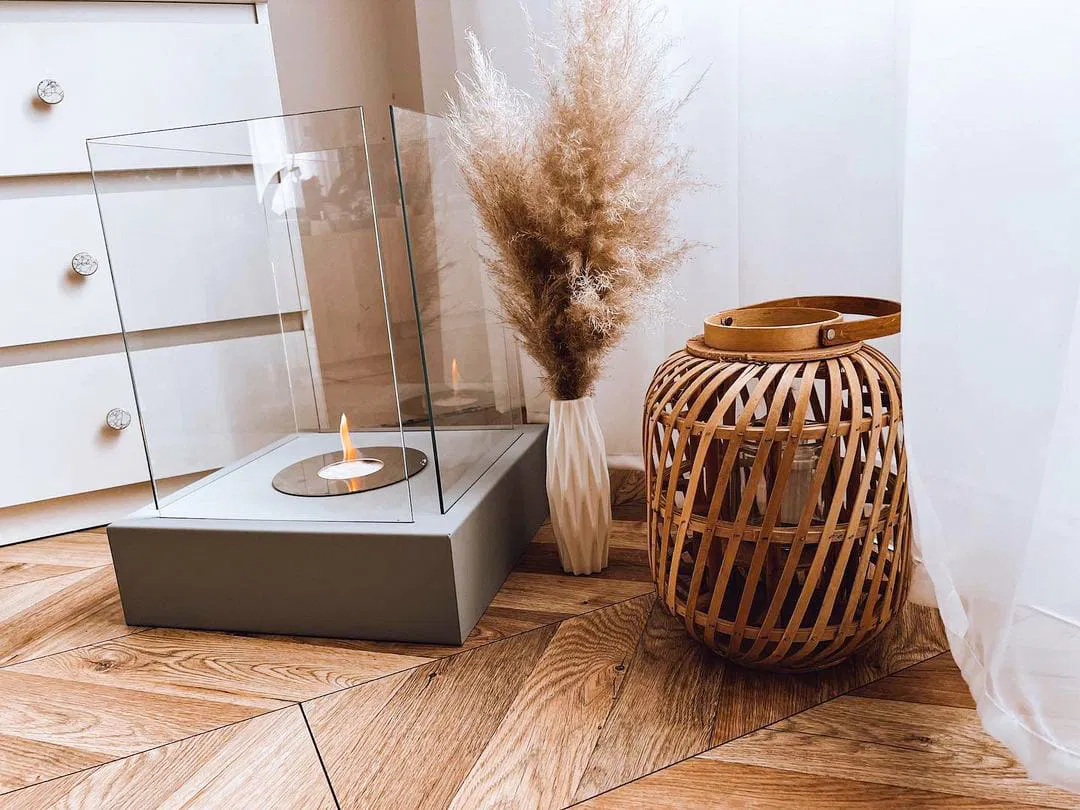 Biokominek wolnostojący Sunset Garden – szary mat