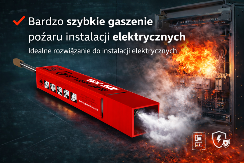Bardzo szybkie gaszenie pożaru instalacji elektrycznych
