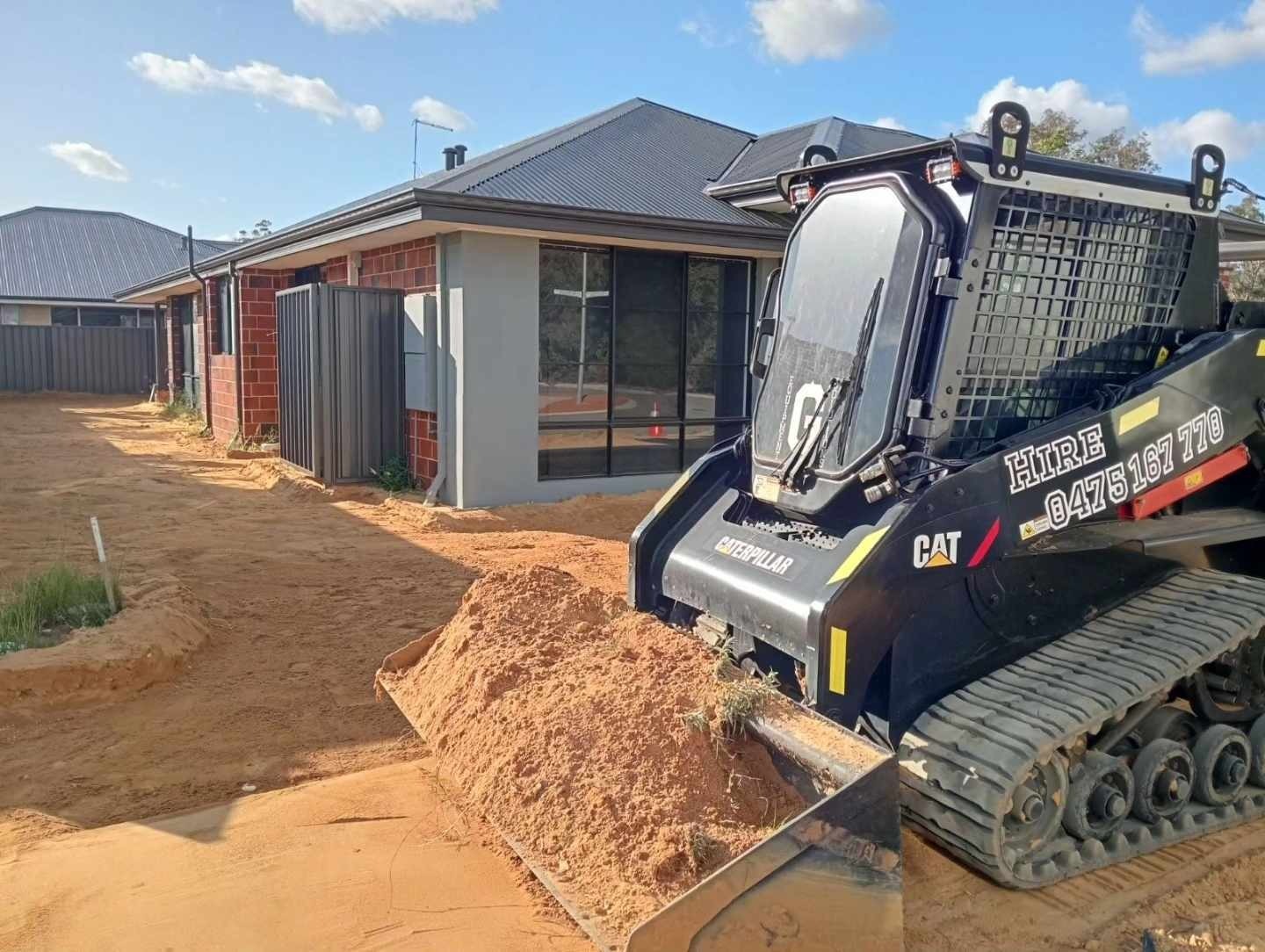 Darling downs Property dig out 150mmready for soil and grass seeding