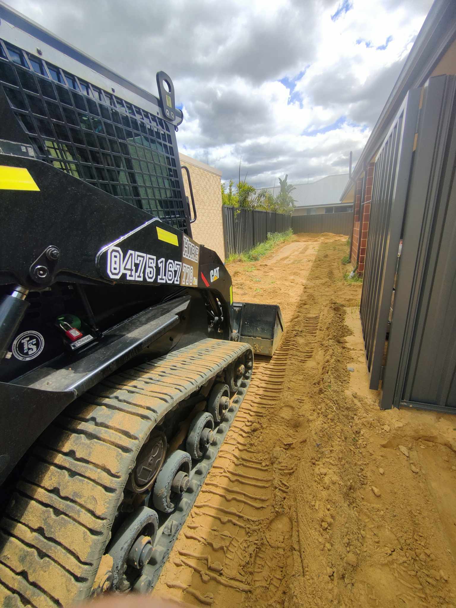 Darling downs Property dig out 150mmready for soil and grass seeding