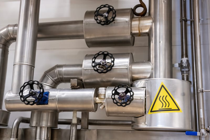 تركيب صمامات الأمان والصمامات الحرارية