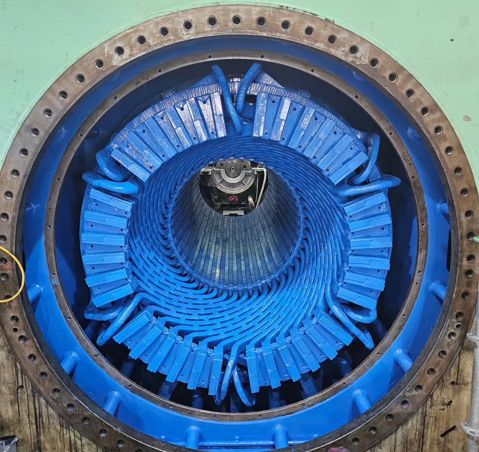 Hydrogen Cooled Completed Rewind on Generator Stator