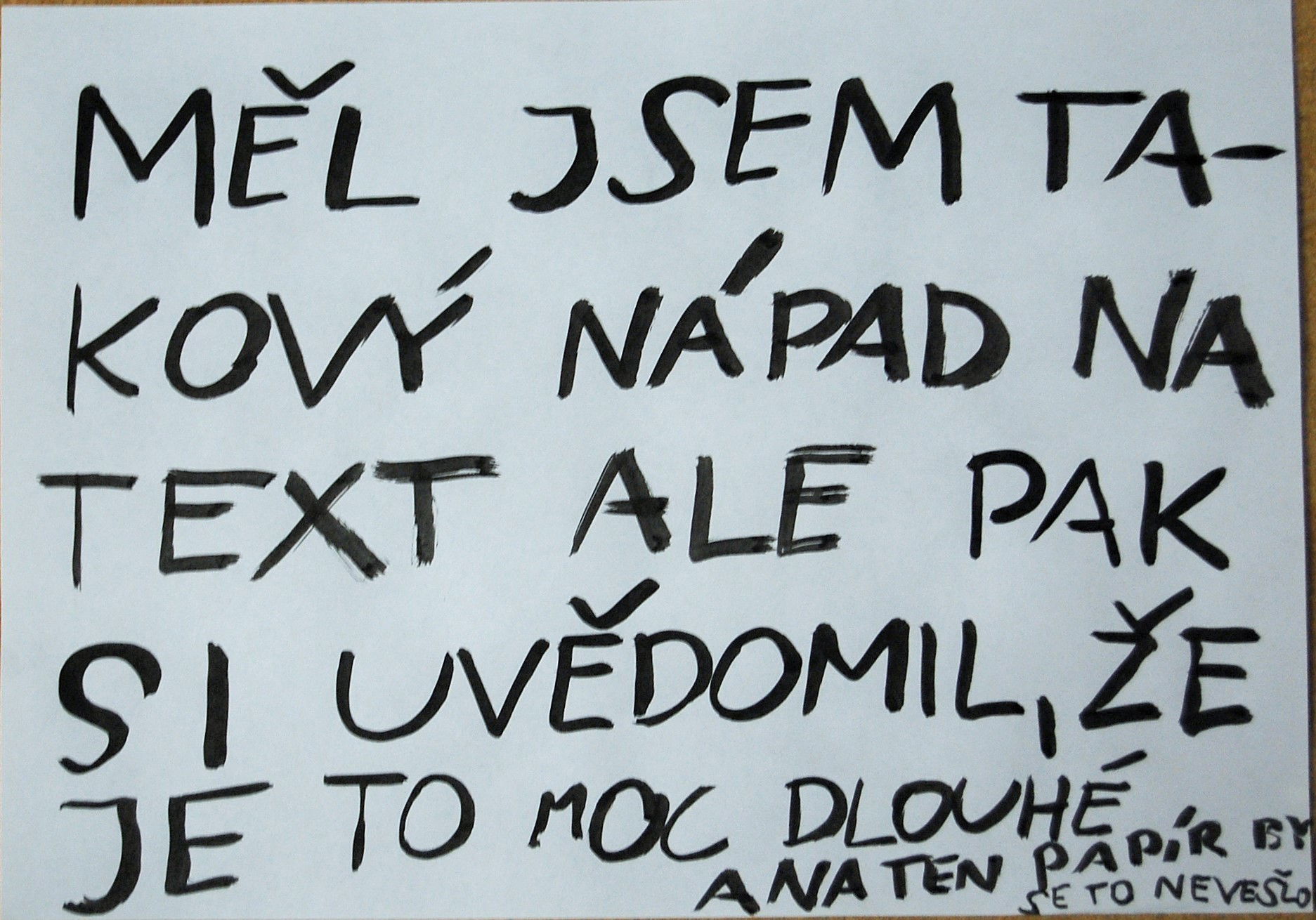 2014 A3 Tuš na papíře