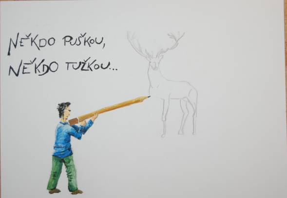 2015 A3 Akryl a tužka na papíře