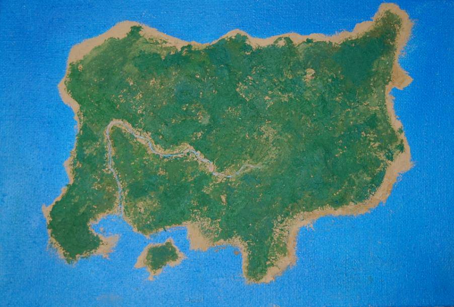 2014 35x30 cm Hlína a akryl na jutovém plátně