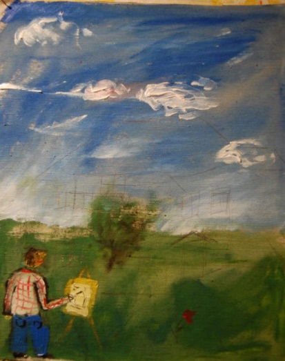 2011 40x30 cm Akryl na plátně Procesuální obraz