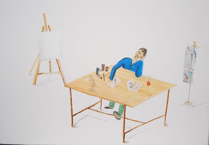 Malíř, který neví, co má namalovat