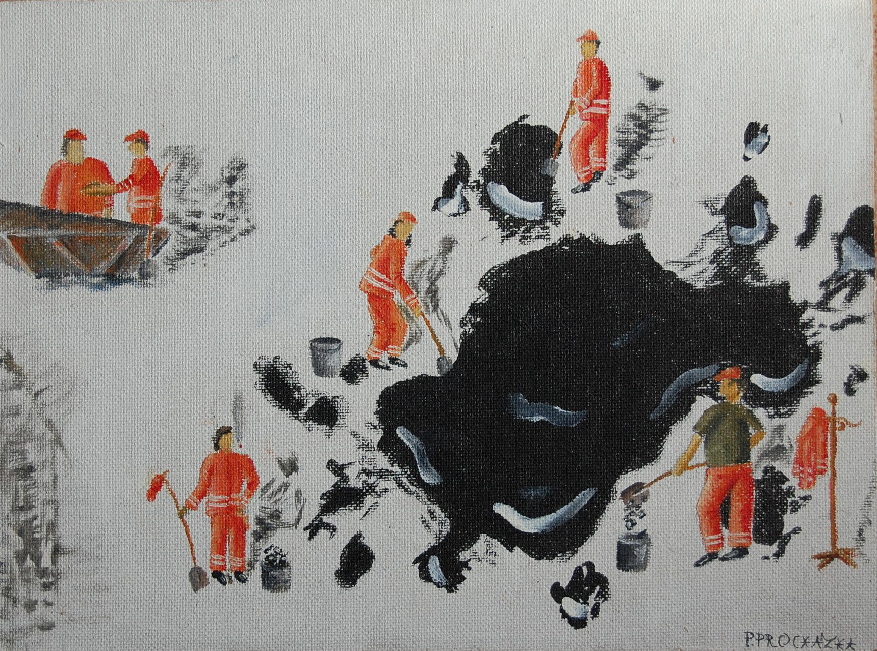 2010, 30x20 cm, oil and ink on fiberboard