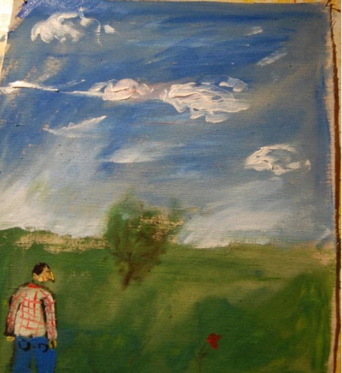 2011 40x30 cm Acrylic on canvas Process painting