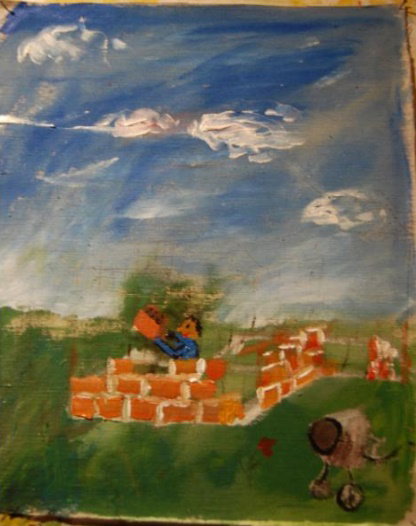 2011 40x30 cm Acrylic on canvas Process painting