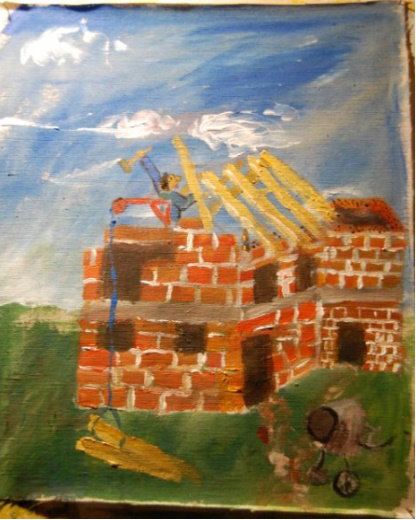 2011 40x30 cm Acrylic on canvas Process painting