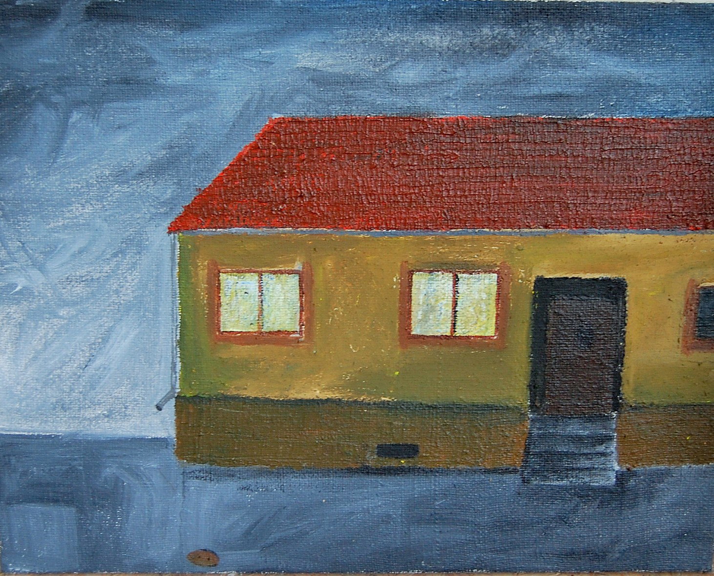 2014 60x38cm Akryl na jutovém plátně