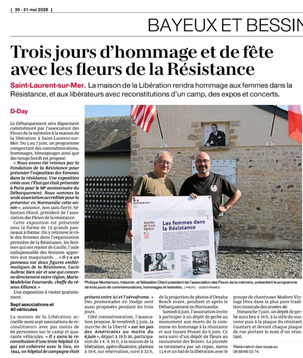 Trois jours d'hommage et de fête avec les Fleurs de la Résistance