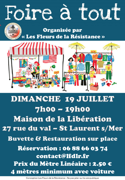 Foire à Tout – Dimanche 19 juillet à la Maison de la Libération