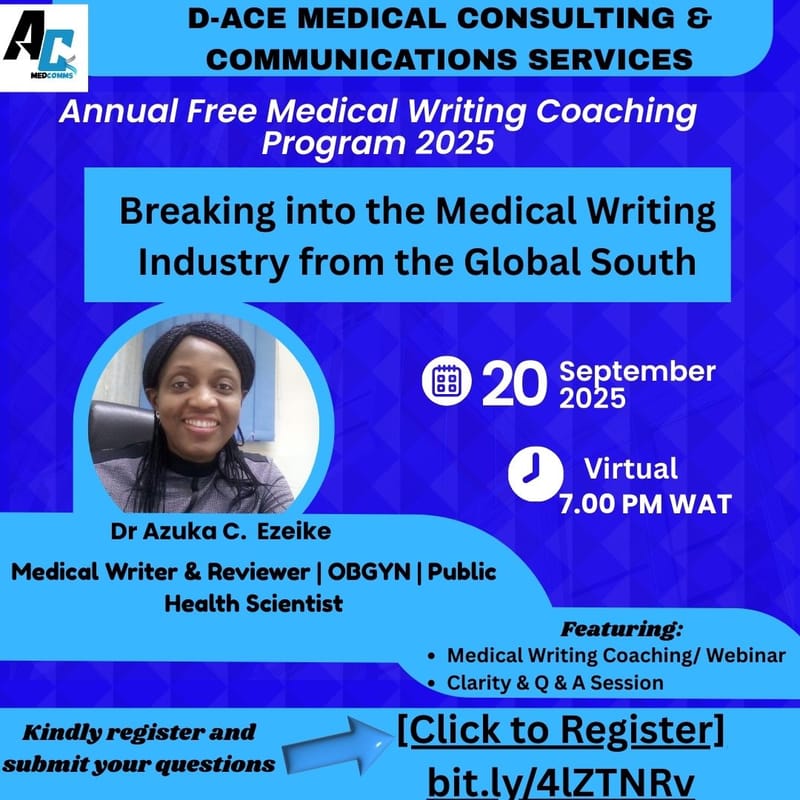 FREE MEDICAL WRITING COACHING PROGRAM