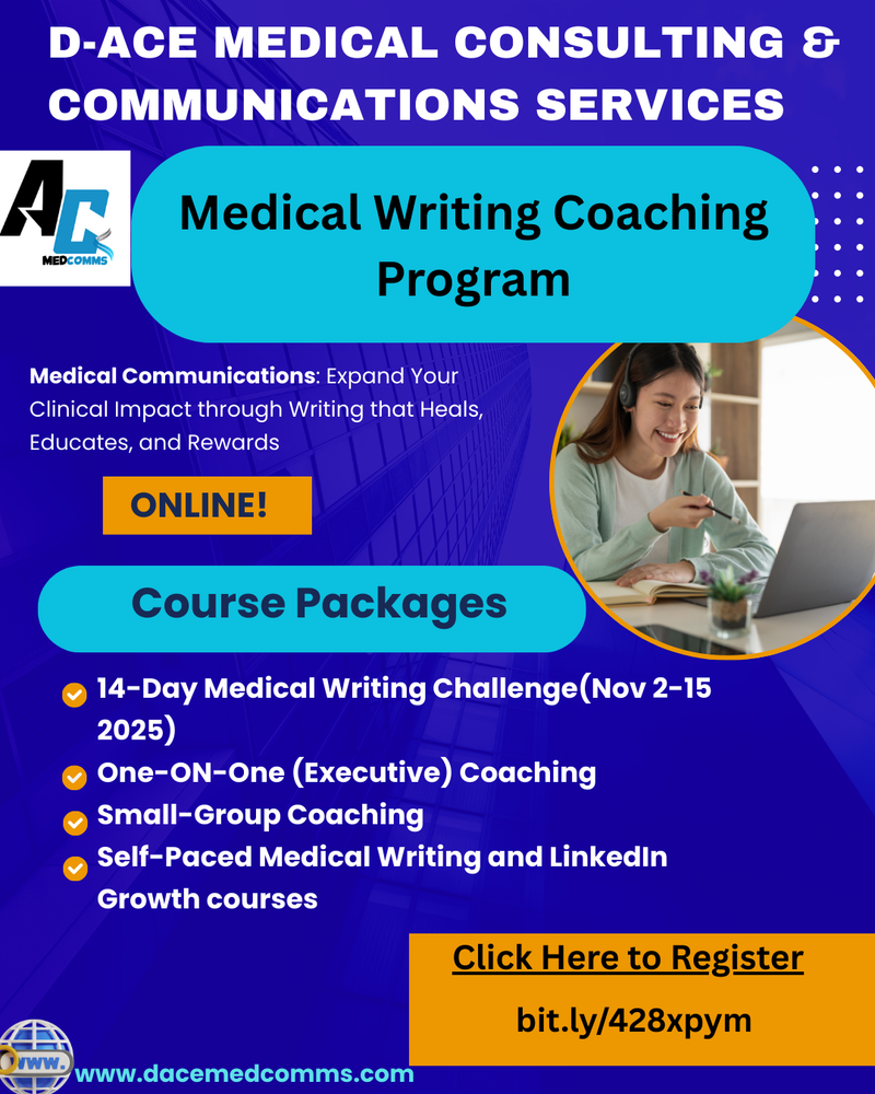 MEDICAL WRITING COACHING PROGRAMME