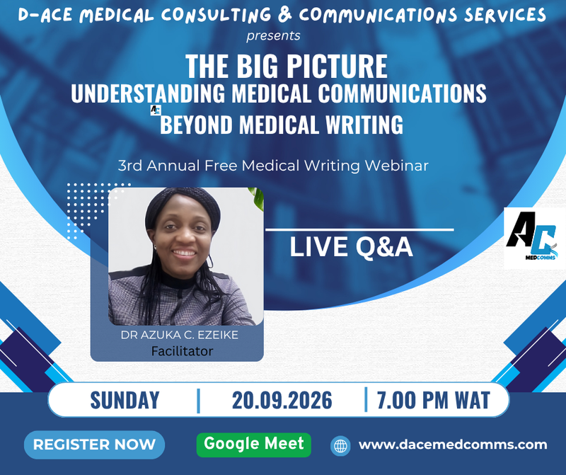 3RD ANNUAL FREE MEDICAL WRITING WEBINAR