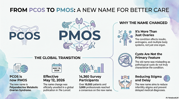 Infographic showing the rationale for the PCOS name change