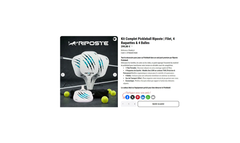 Kit Complet Pickleball Riposte