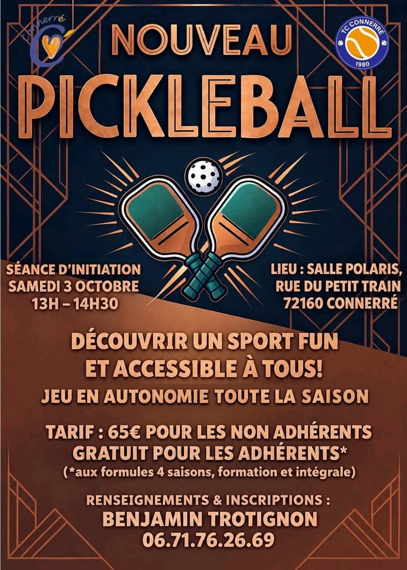 Connerré (72) - Initiation et Découverte du Pickleball