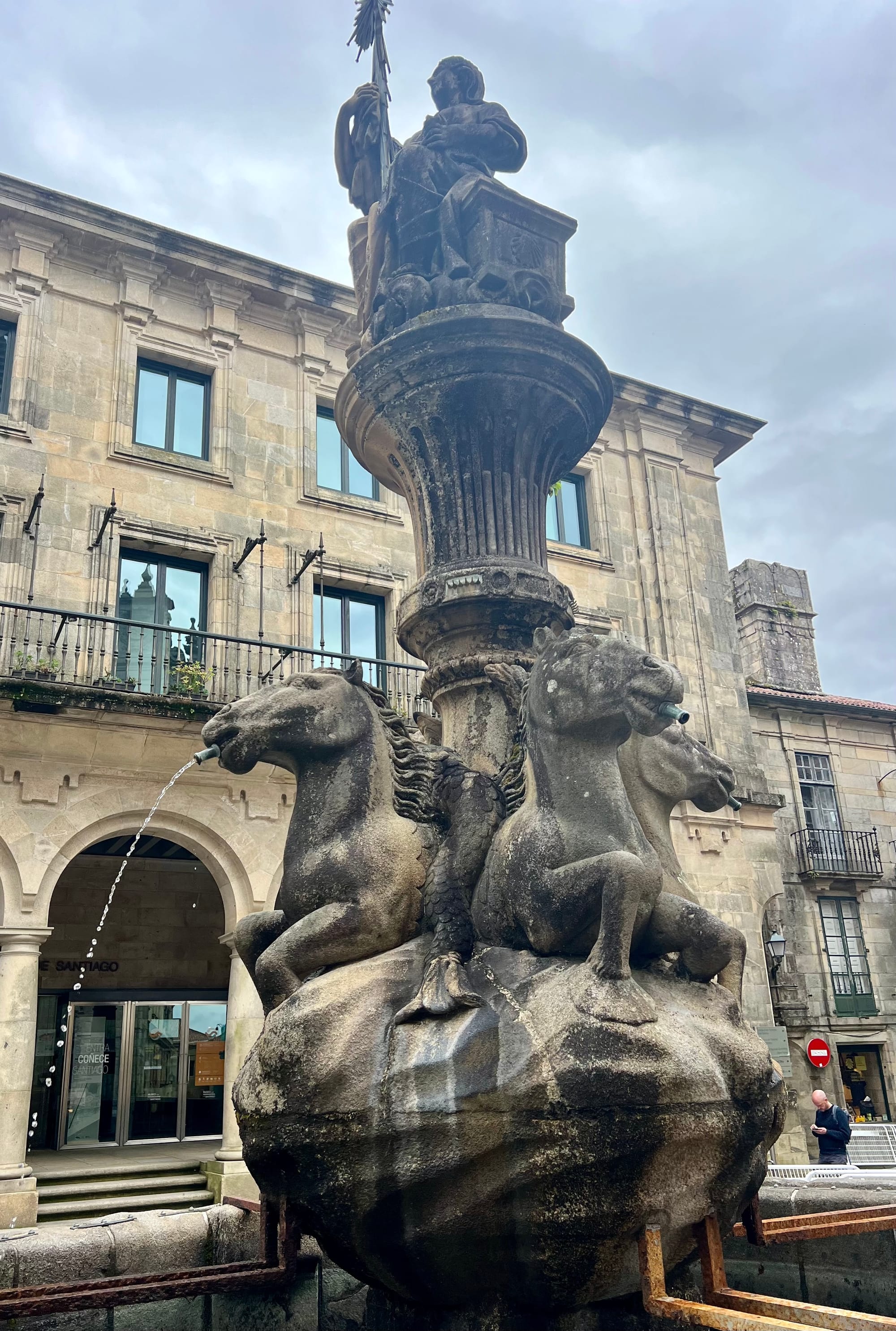 Outside the cathedral