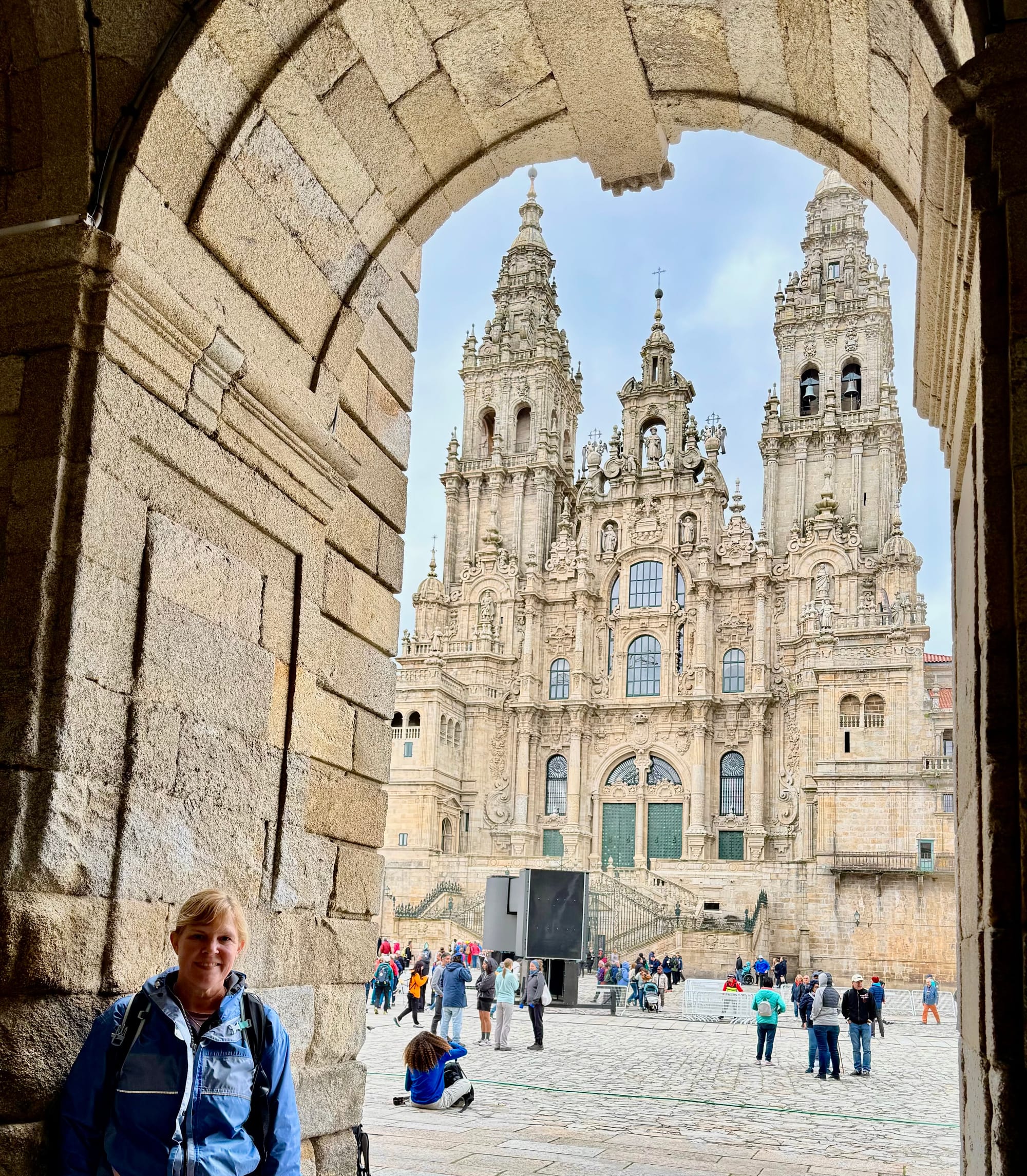 Outside the cathedral