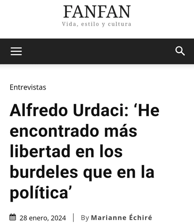 Alfredo Urdaci: ‘He encontrado más libertad en los bu.rdeles que en la política’
