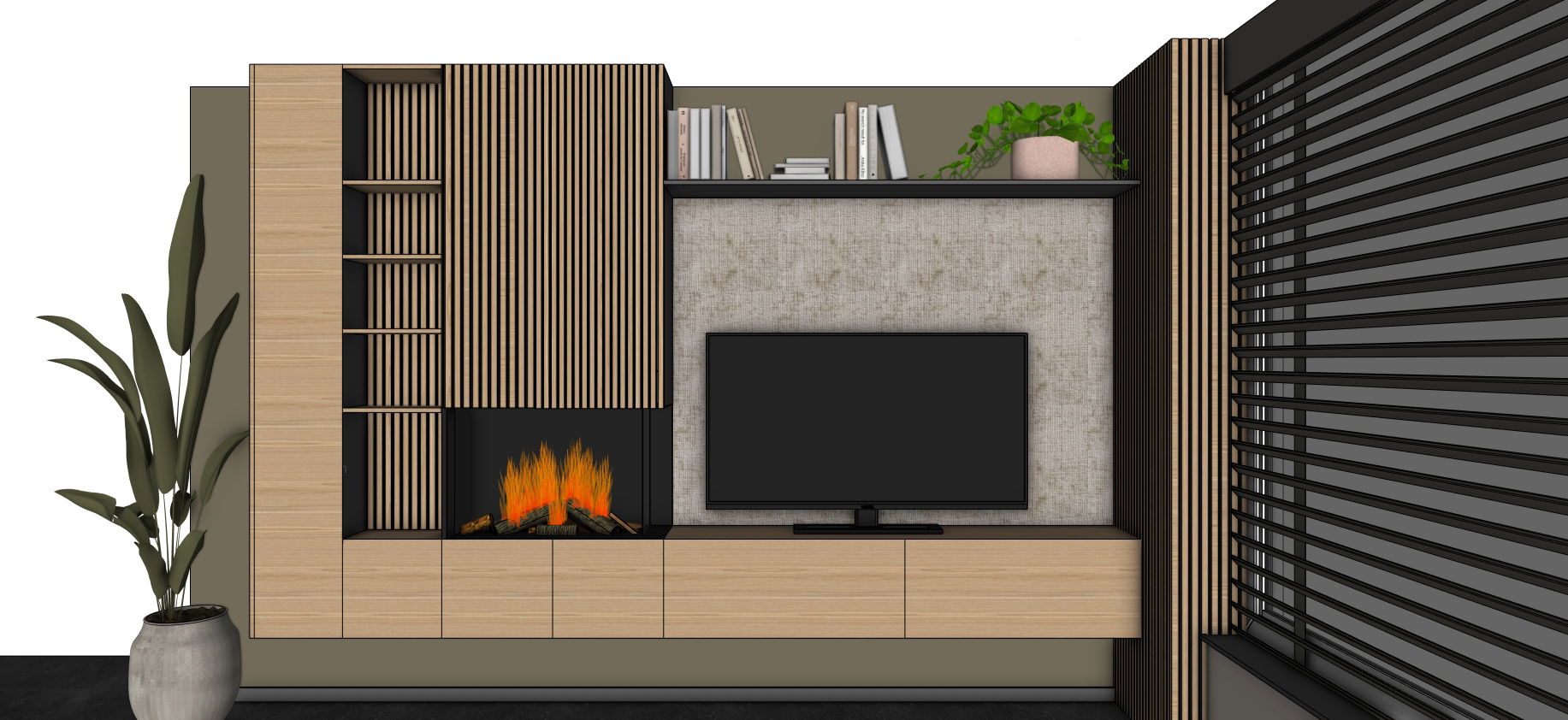 Totaal ontwerp woonkamer Lomm