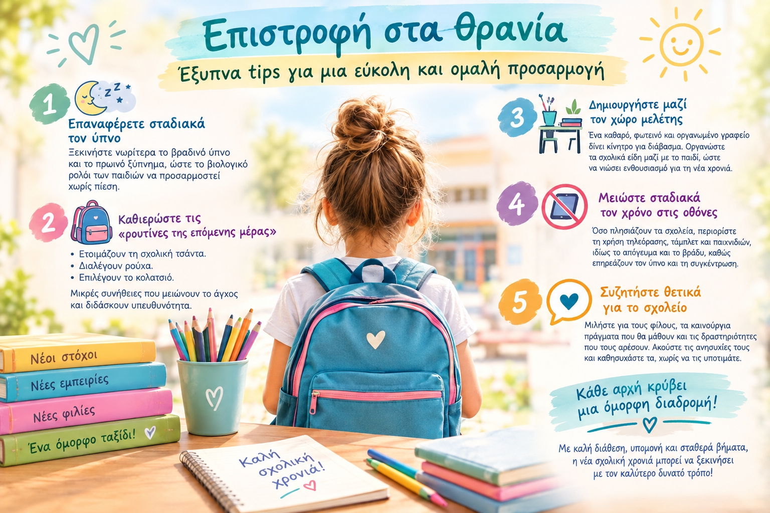 Επιστροφή στα θρανία: Έξυπνα tips για μια εύκολη και ομαλή προσαρμογή