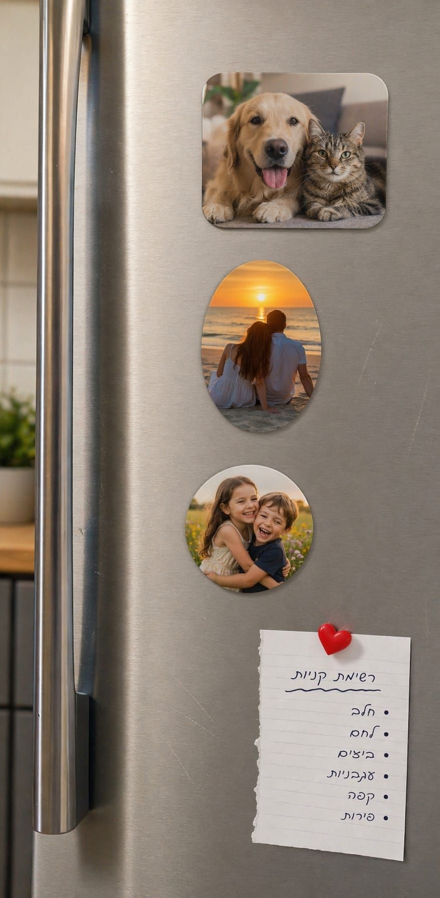 מגנט עץ עם הדפסה איכותית למקרר