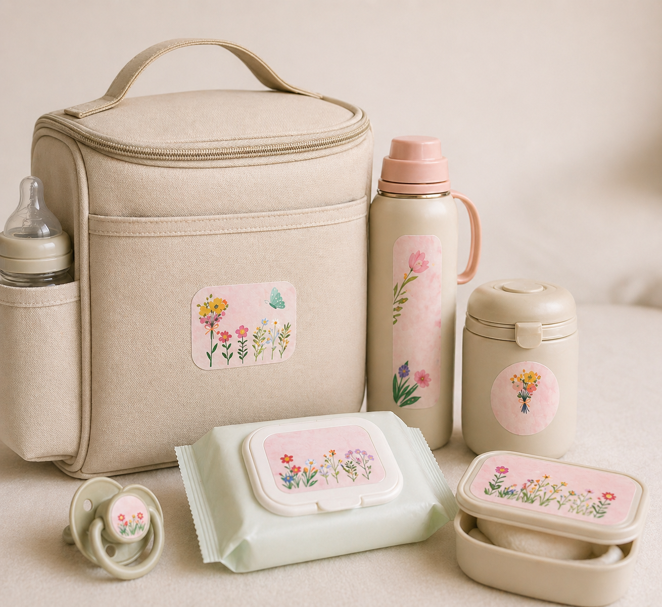 מדבקות שם בעיצוב נסיכות CUTE על ציוד בית ספר לילדות