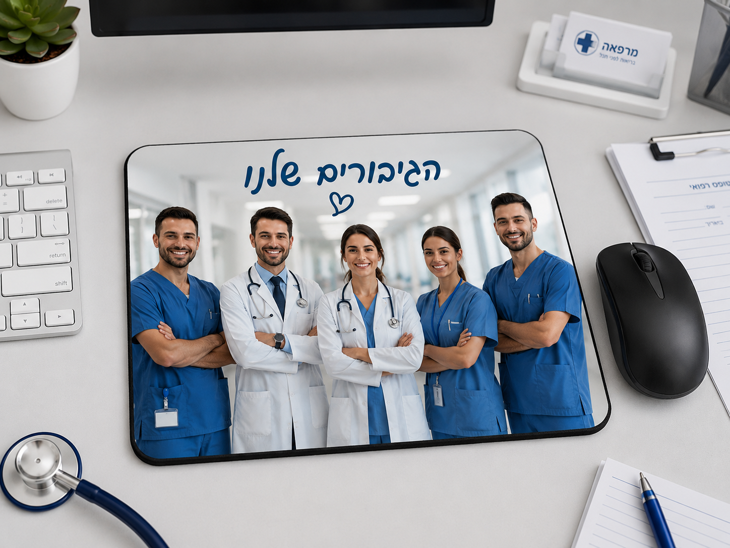 פד עכבר איכותי עם תמונה אישית והדפסה צבעונית