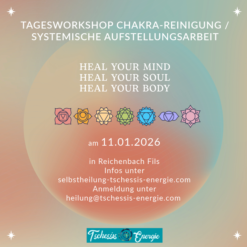 WORKSHOP CHAKRA-EXTRAKTION meets SYSTEMISCHE AUFSTELLUNGSARBEIT 11.01.2026