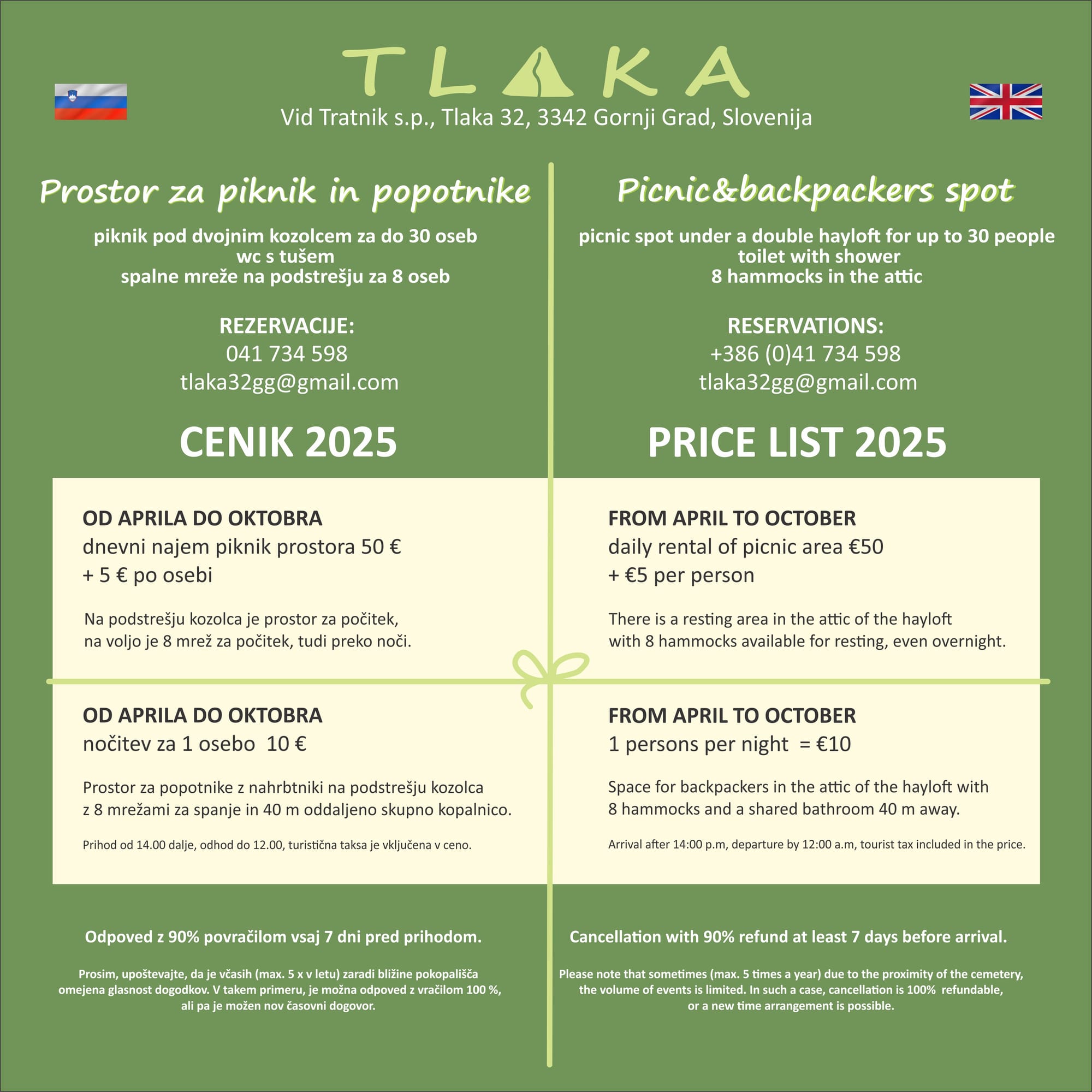CENIK/PRICE LIST