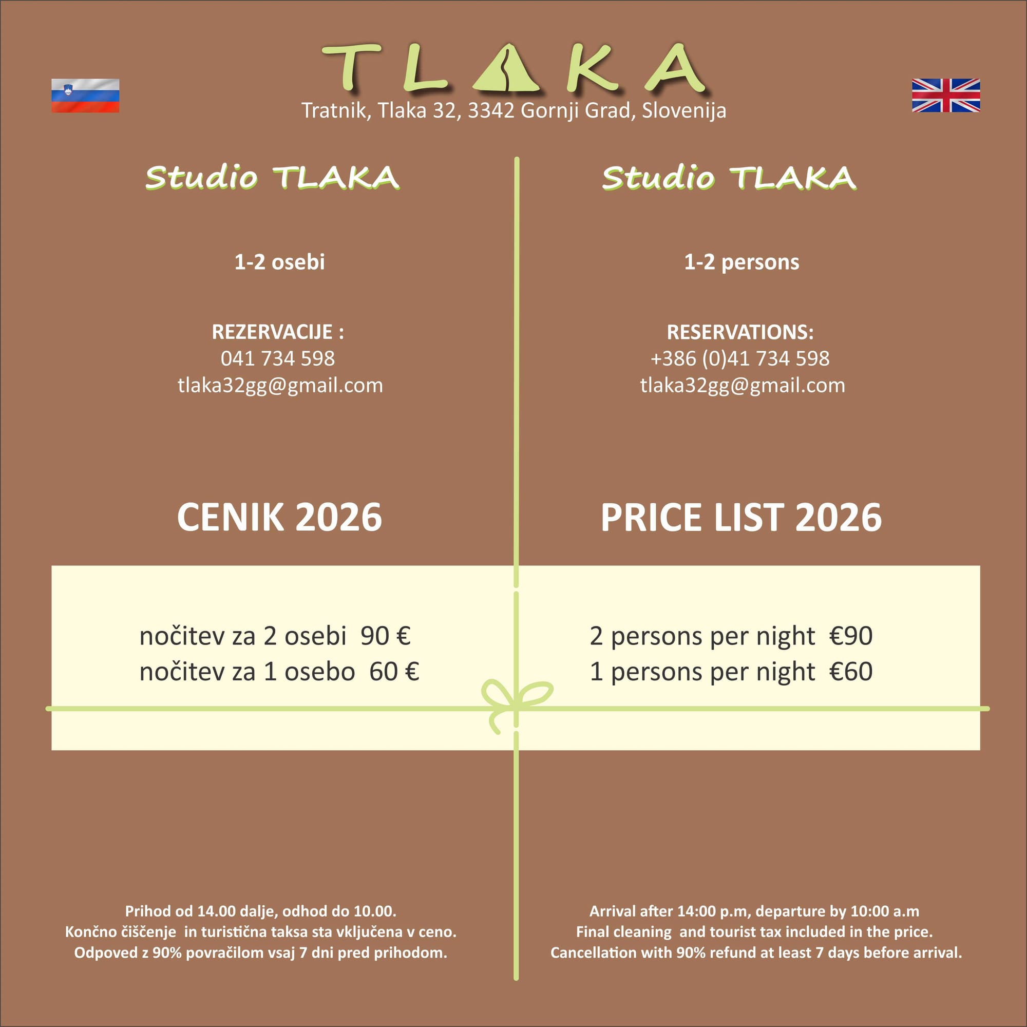 CENIK/PRICE LIST