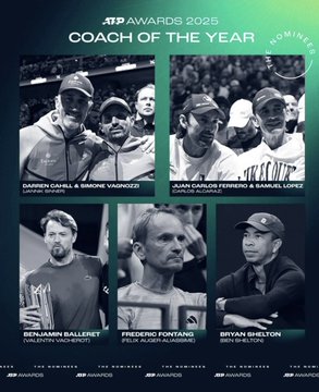 الكشف عن ترشيحات جوائز رابطة اللاعبين المحترفين ATP لعام 2025