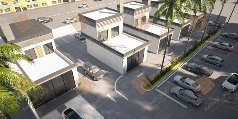 تصميم معماري وتجاري متكامل برؤية عصرية