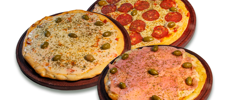 PROMO #13 - 1 Muzzarella + 1 Jamón + 1 Calabresa