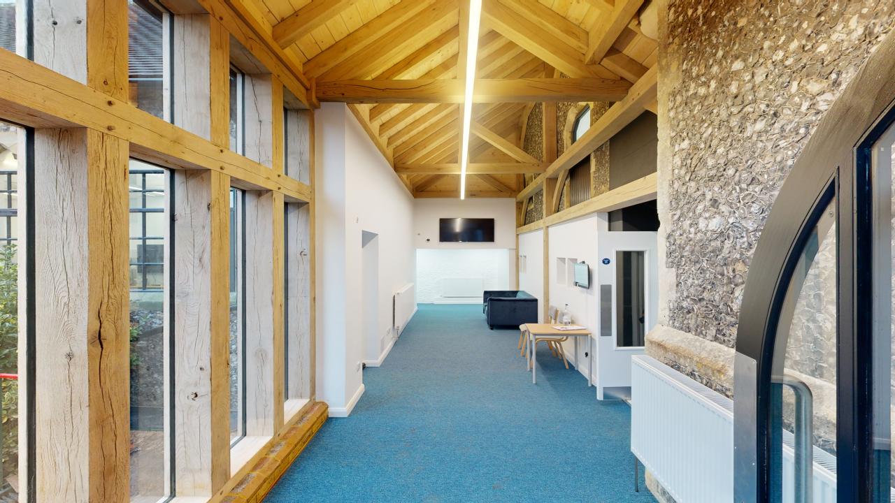 Day House Mezzanine Installation, Entrance Extension, and Refurbishment