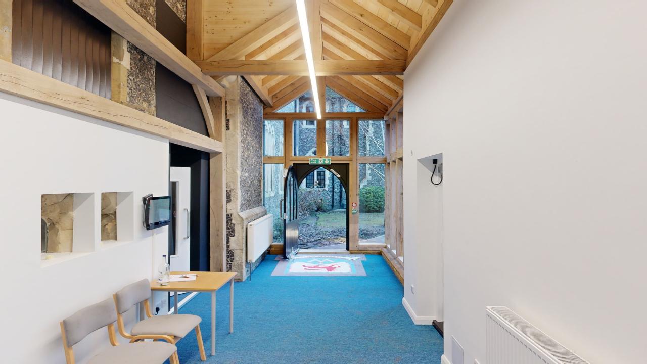 Day House Mezzanine Installation, Entrance Extension, and Refurbishment