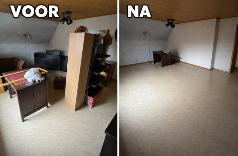 Leeghaling woning vvk te Koolskamp.