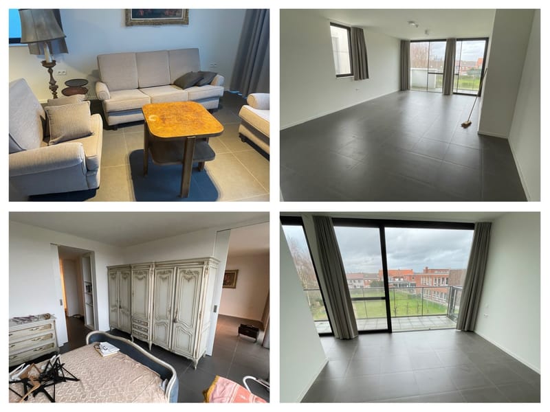 Leeghaling assistentiewoning in Villa Amphora te Wingene.