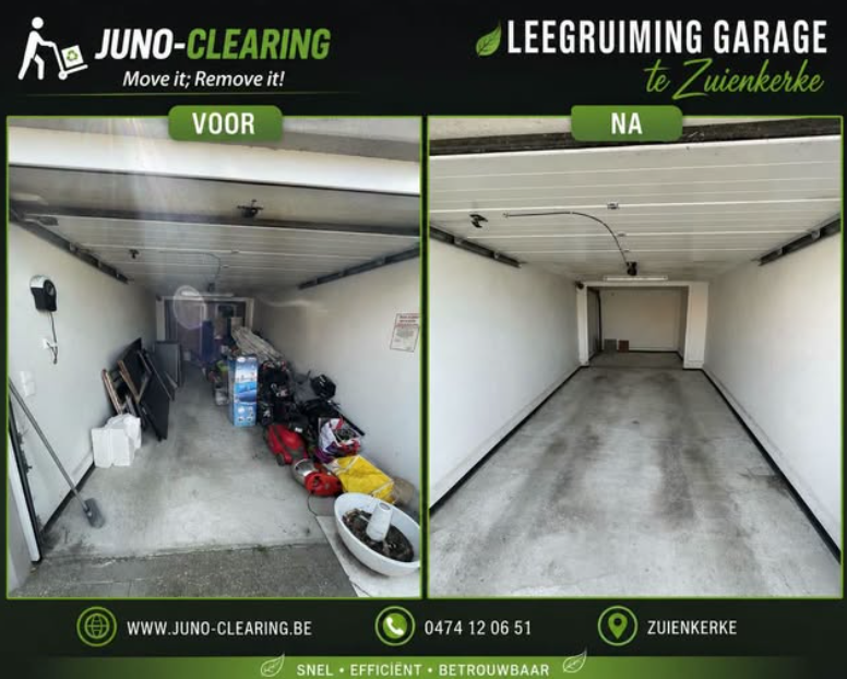 Leeghaling garage te Zuienkerke.