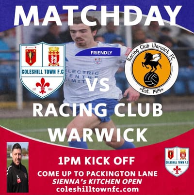 MATCH REPORT: Coleshill Town 2–2 Racing Club Warwick