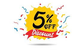 خصم 5% علي اول اوردر