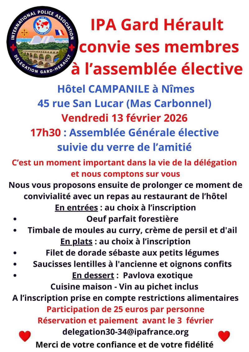 Assemblée  élective IPA GARD HERAULT